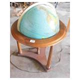 Wood Frame Globe w/light