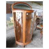 Oak Curve glass China Cabinet Oak Curve glass China Cabinet