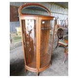 Oak Curve glass China Cabinet