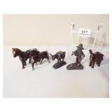 Metal Horses, Donkeys, Miner (5)