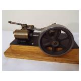 Engine mounted on wood