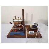 Steam Engine mounted on wood