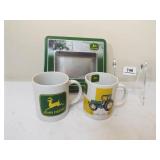 John Deere Mugs (2), Tin (empty)