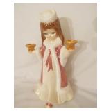 Ceramic Girl Candleholder, 16"