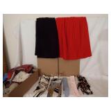Scarves, Ties, Honeylane Skirts - 1 box