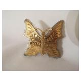 German Silver Butterfly Belt Buckle