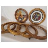 Decorative Plates (2), Plate Frames (5)