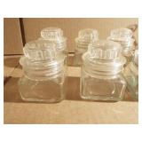 Glass Bottles, Screw on Plastic Lids