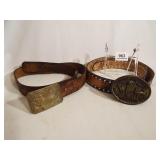 1982 NFR Belt Buckle, Leather Belt,