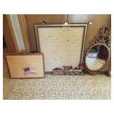 Mirror, Bulletin Boards, Train Décor (4)