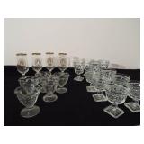 Glass Dessert Dishes, Stemware- 1 box