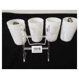 Milk White Anchor Glass Glasses (4)