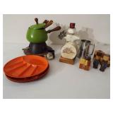 Kitchen Items, including Fondue Pot - 1 box