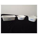 Corning Blue Cornflower Pieces (3)