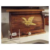 Wood Roll Top Bread Box