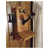 Kellogg Wood Wall Phone, Rotary Fitting