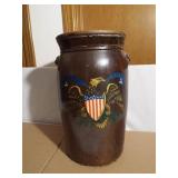 Stoneware Crock, Brown