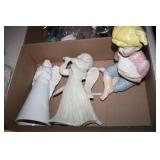 Ceramic Angels and Little Girl with Duck