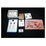Costume earrings; New and used; some singles