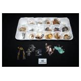 Crate with Various earrings-Styles and sizes Vary