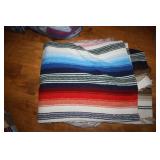 Native American Style Blanket w/Colorful Stripes