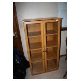 Display Cabinet; Particle wood style shelf with gl