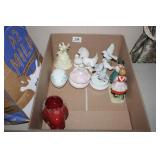 Bird Figurines; Girl Figurine