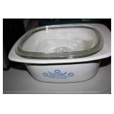 large Casserole Dish with Lid-Blue Cornflower