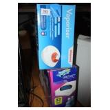 Vaporizer in Box; Swiffer Refill Pads and Bottles