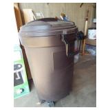 Rubbermaid Trash Can, Wood Pieces