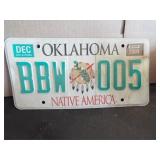 Oklahoma License Plate