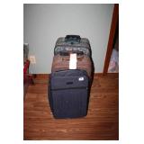 Rolling Suitcases; 3 total; Fabric Sides