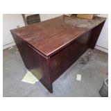 WOOD DESK, 60" x 30" , CABINET 46" x 19" x 81"