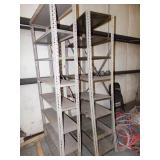 2- METAL SHELVES, 36" x 12" 87"