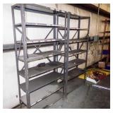 2 METAL SHELVING, 36" x 12" x 72"