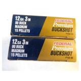 12 GU SHOTGUN SHELLS 3 INCH 00 BUCK