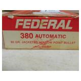 380 AUTO AMMO 50 ROUNDS (FEDERAL)