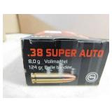 38 SUPER AUTO AMMO (PARTIAL BOX) 47 SHELLS