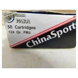 9MM AMMO 50 ROUNDS (CHINA SPORTS)