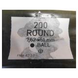 7.62 X 51 MM BALL 200 ROUNDS 7.62 X 51 MM BALL 200 ROUNDS