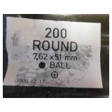 7.62 X 51 MM BALL 200 ROUNDS 7.62 X 51 MM BALL 200 ROUNDS