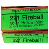 .221 FIREBALL 20 ROUNDS (CMA) .221 FIREBALL 20 ROUNDS (CMA)