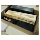 EMPTY SCOPE BOXES; SHOE STRETCHER; AMMO CLIPS EMPTY SCOPE BOXES; SHOE STRETCHER; AMMO CLIPS