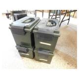 4 LARGE PLASTIC AMMO BOXES (MTM) 4 LARGE PLASTIC AMMO BOXES (MTM)