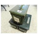 3 METAL AMMO BOXES