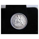 1847-P Half Dime; Seated;