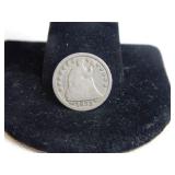 1853-P Half Dime; Seated;