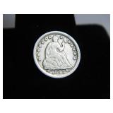 1853-P Half Dime; Seated;