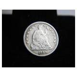 1858-P Half Dime; Seated;