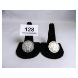 Barber Quarters-(2); 1909-P; 1910-D;